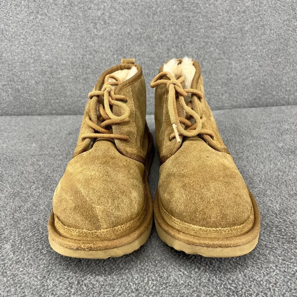 UGG Neumel Boots‎ Womens Size 5 Suede Sheepskin Lace Up Warm Shoes